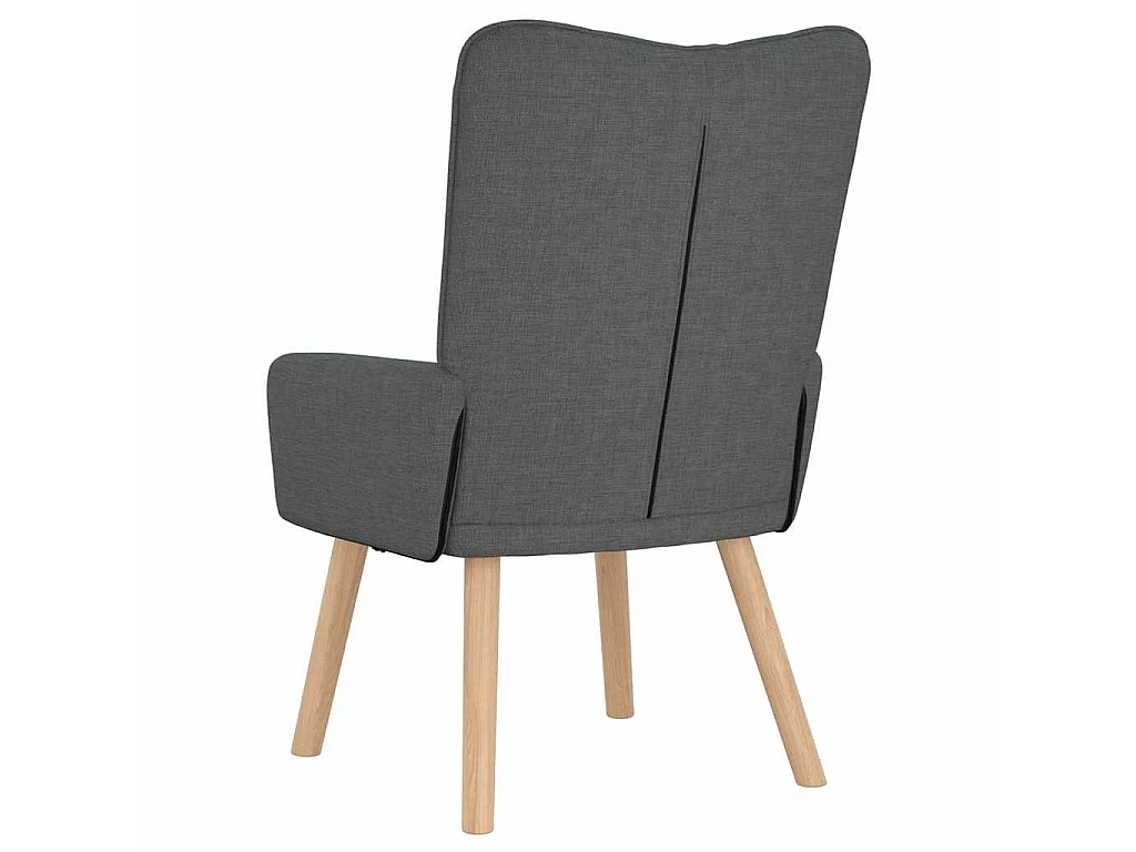 fauteuil Gris foncé 63 x 67 x 94 cm Tissu et contreplaqué