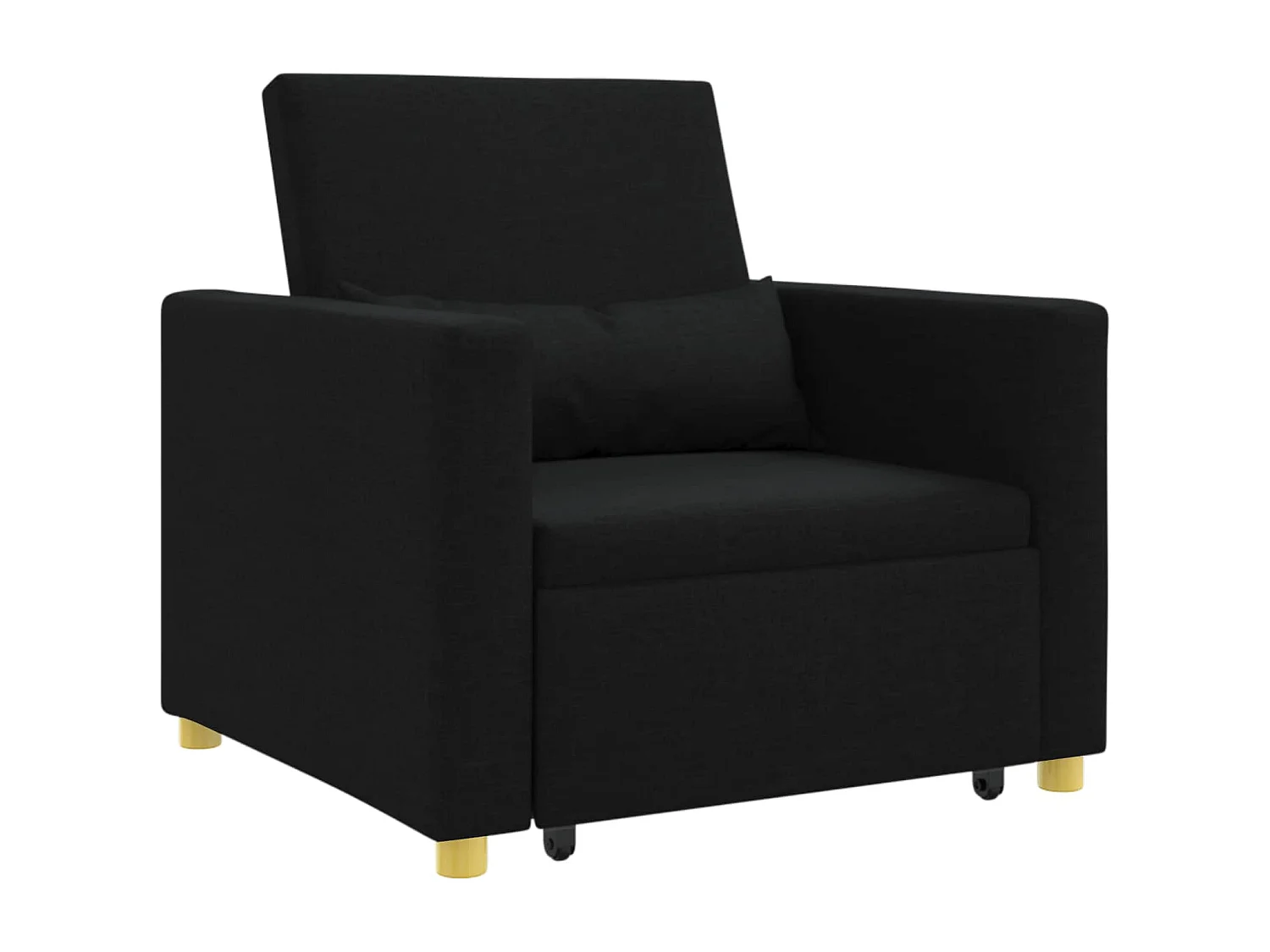 Uittrekbaar slaapbank eenpersoons Zwart 90 x 165 x 87 cm Stof