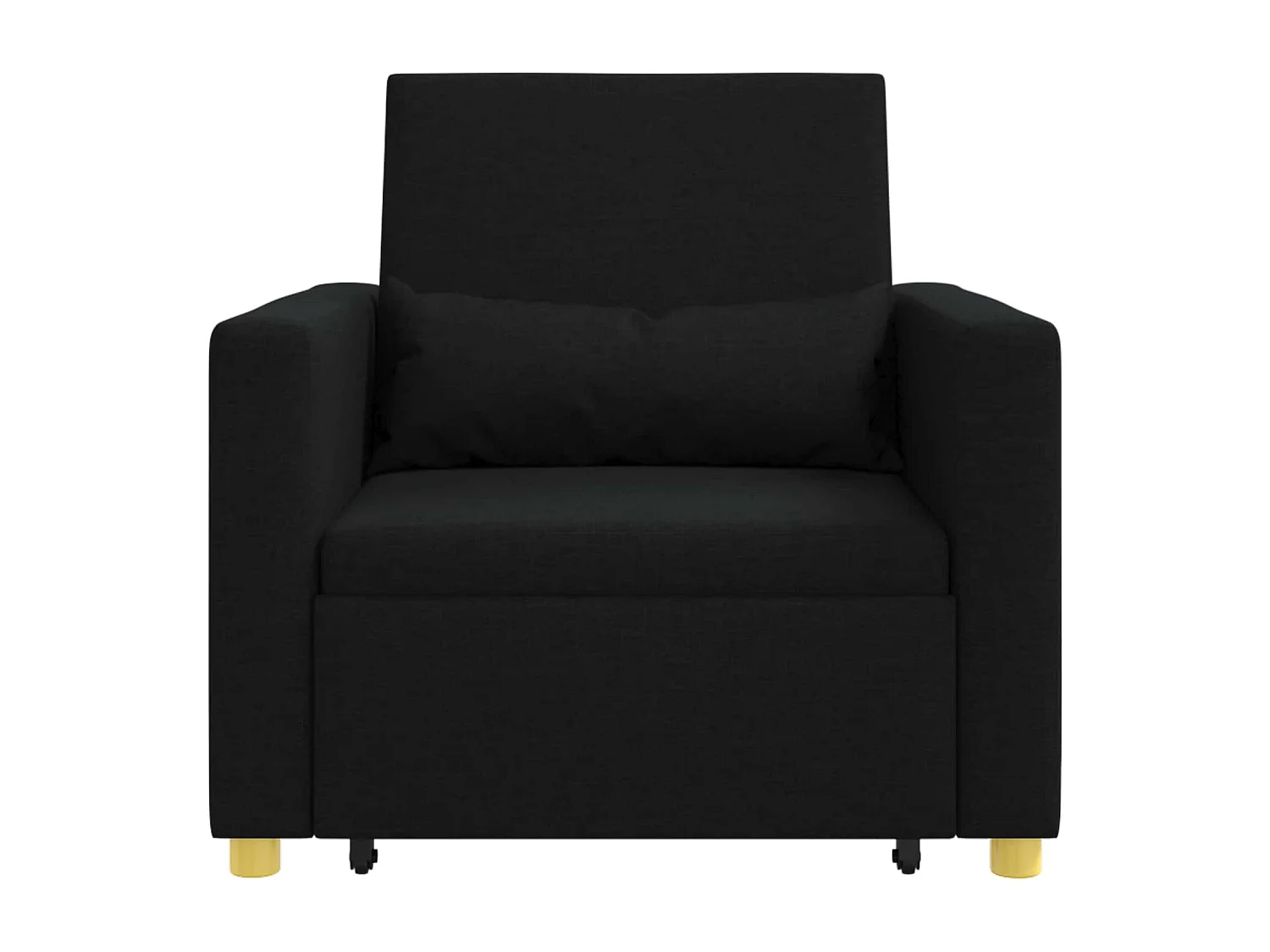 Uittrekbaar slaapbank eenpersoons Zwart 90 x 165 x 87 cm Stof