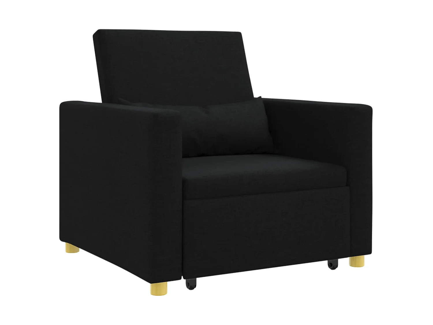Canapé-lit escamotable simple Noir 90 x 165 x 87 cm tissu