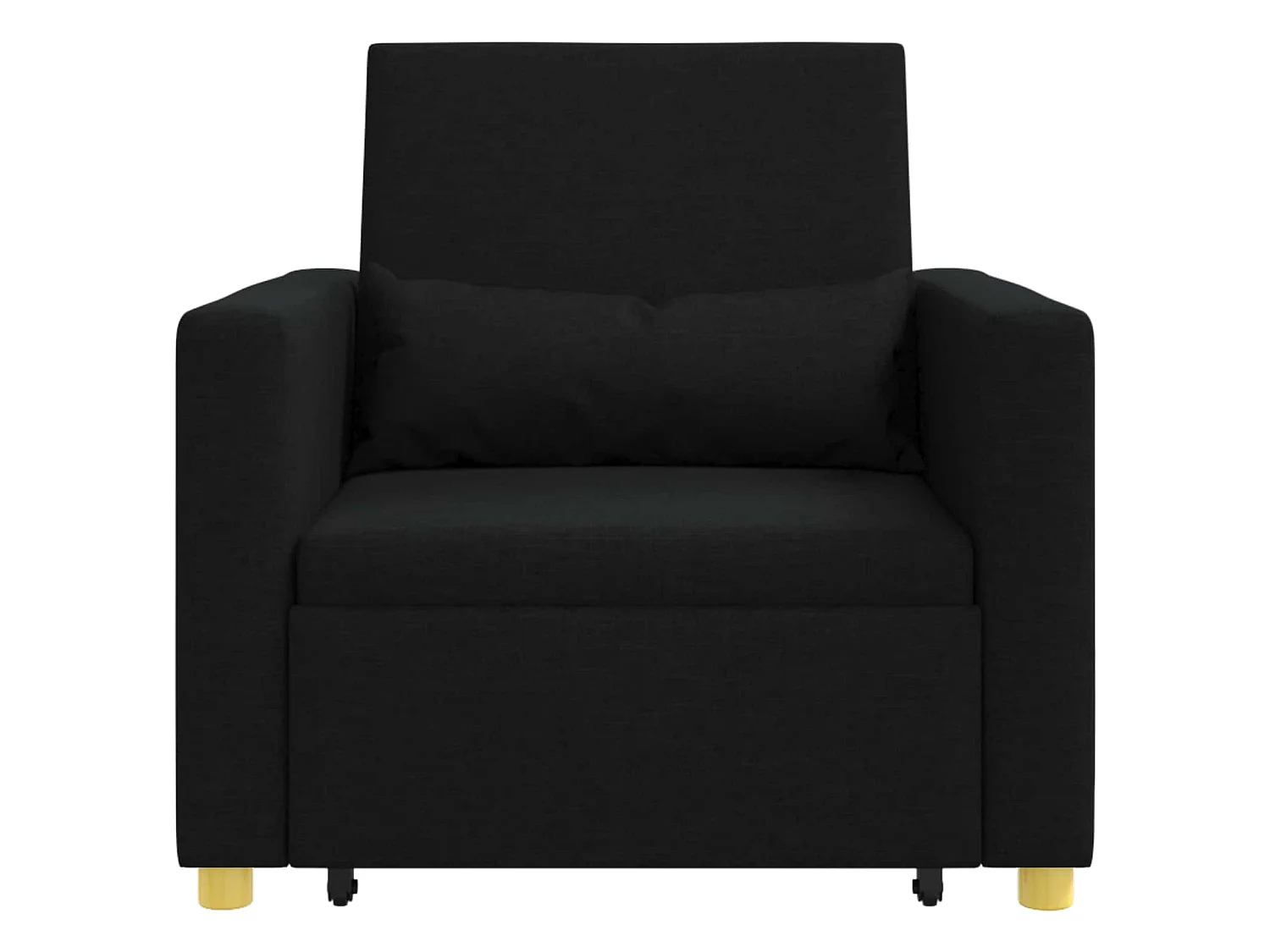 Canapé-lit escamotable simple Noir 90 x 165 x 87 cm tissu