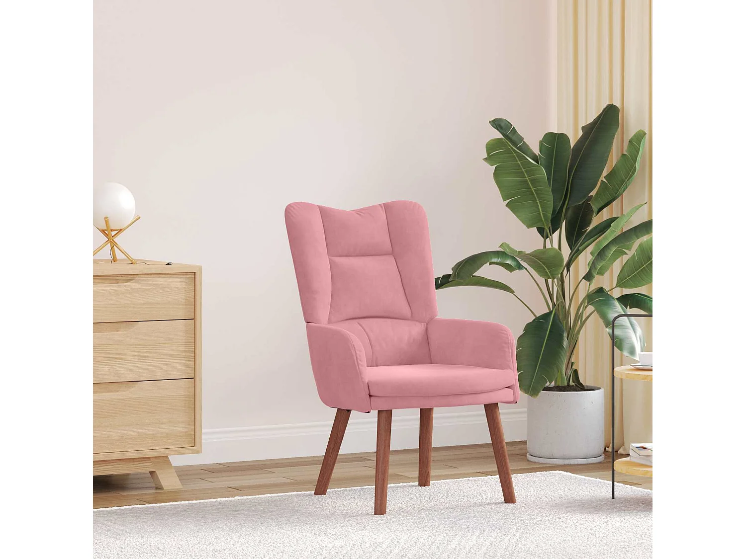 fauteuil Rose 63 x 67 x 94 cm Velours