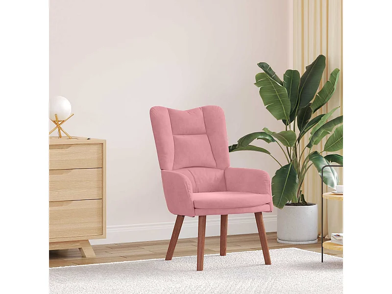 fauteuil Rose 63 x 67 x 94 cm Velours