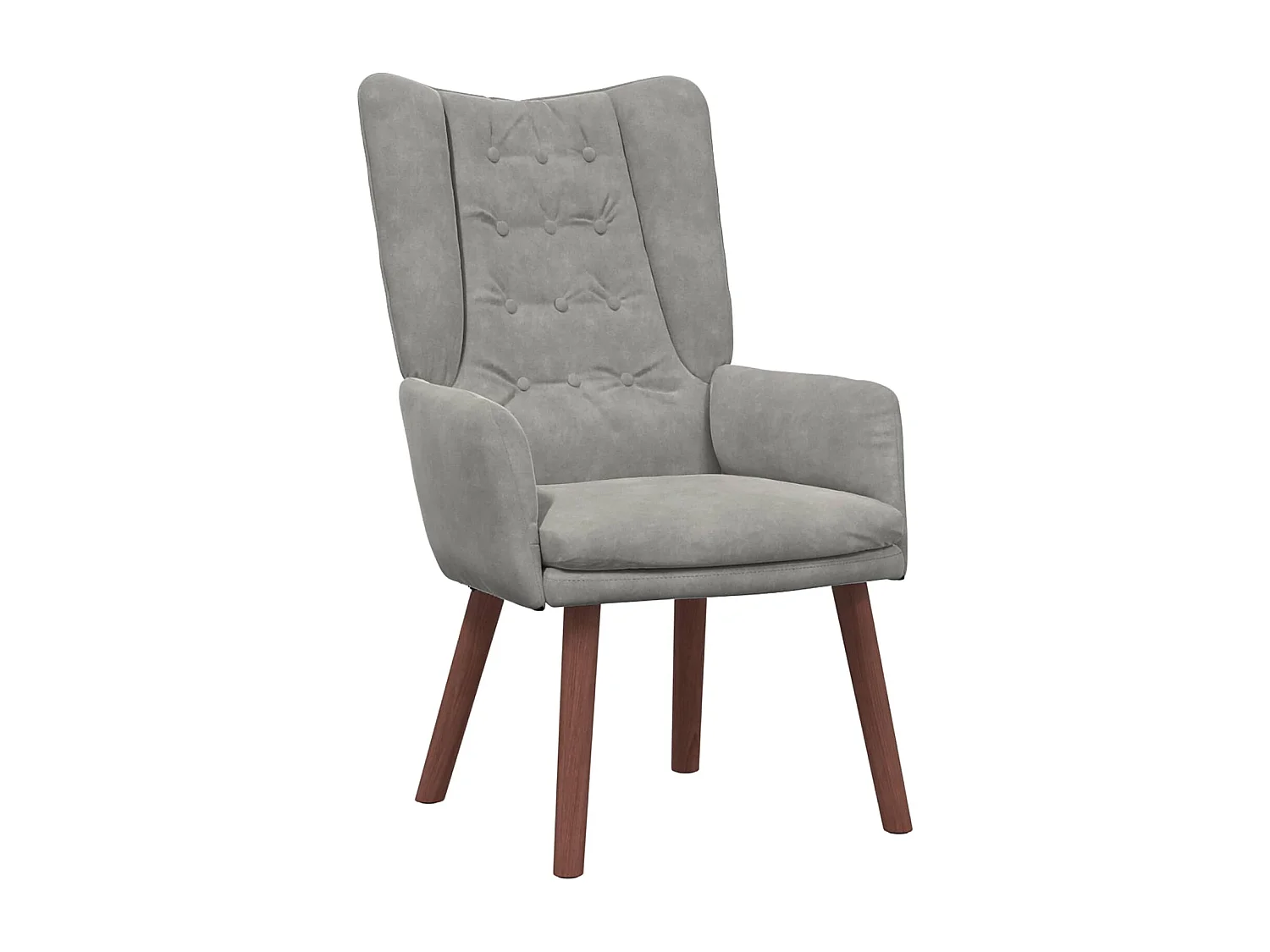 fauteuil Gris clair 63 x 67 x 94 cm Velours