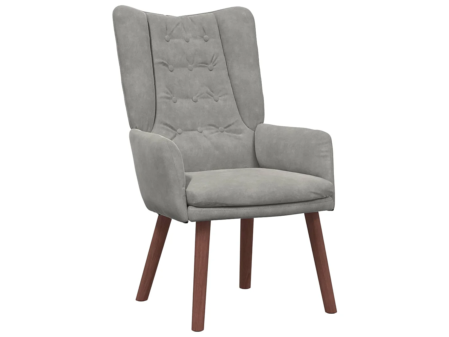 fauteuil Gris clair 63 x 67 x 94 cm Velours