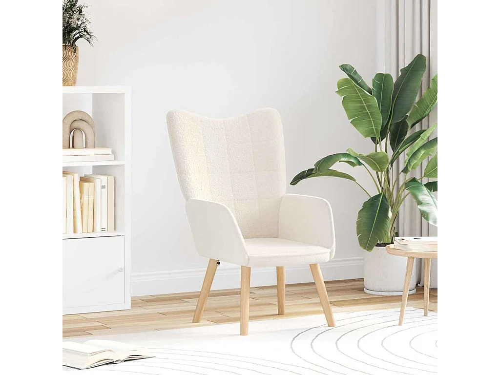 fauteuil Crème 62 x 67 x 95,5 cm Tissu Sherpa