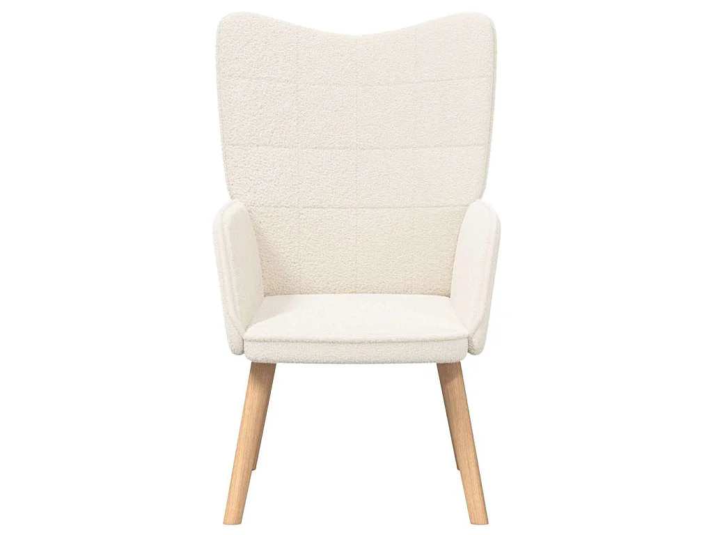 fauteuil Crème 62 x 67 x 95,5 cm Tissu Sherpa