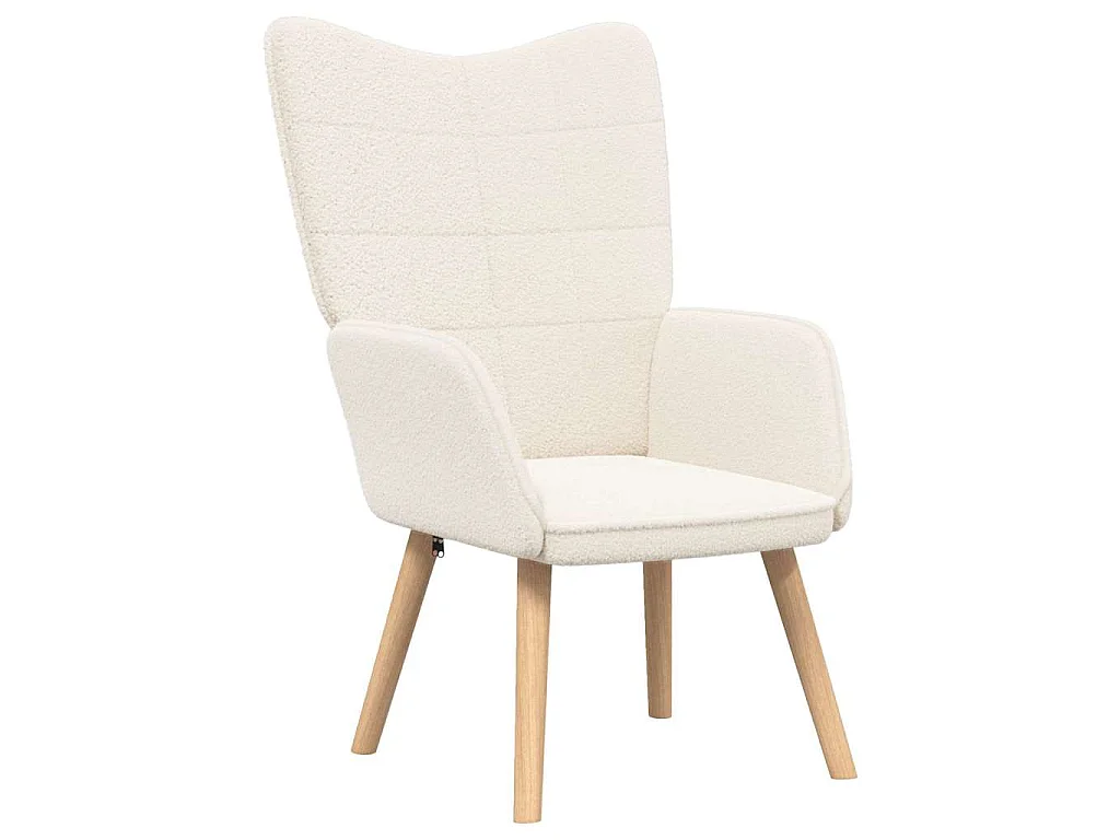 fauteuil Crème 62 x 67 x 95,5 cm Tissu Sherpa