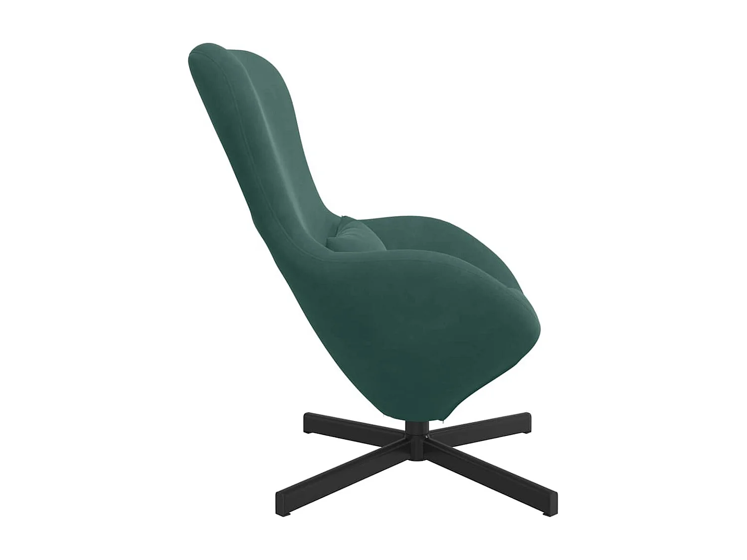 Eivormige stoel Donkergroen 63 x 73 x 90 cm Fluweel