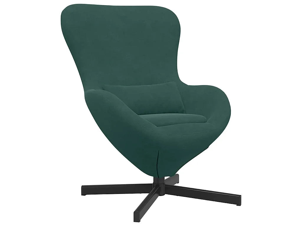 Fauteuil œuf Vert foncé 63 x 73 x 90 cm Velours