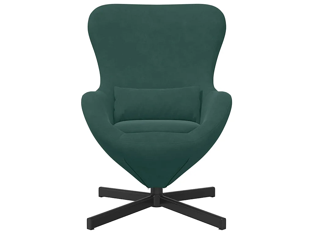Fauteuil œuf Vert foncé 63 x 73 x 90 cm Velours
