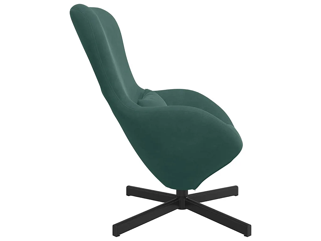 Fauteuil œuf Vert foncé 63 x 73 x 90 cm Velours