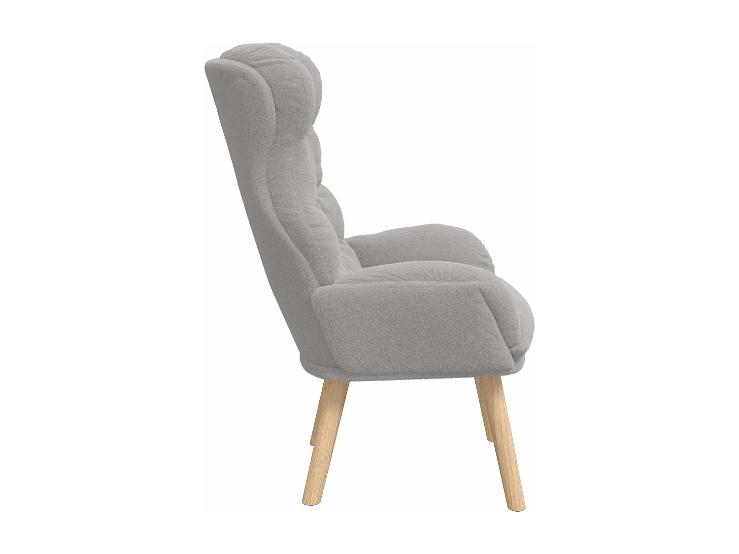 fauteuil Gris clair 69 x 74 x 93 cm Tissu Sherpa