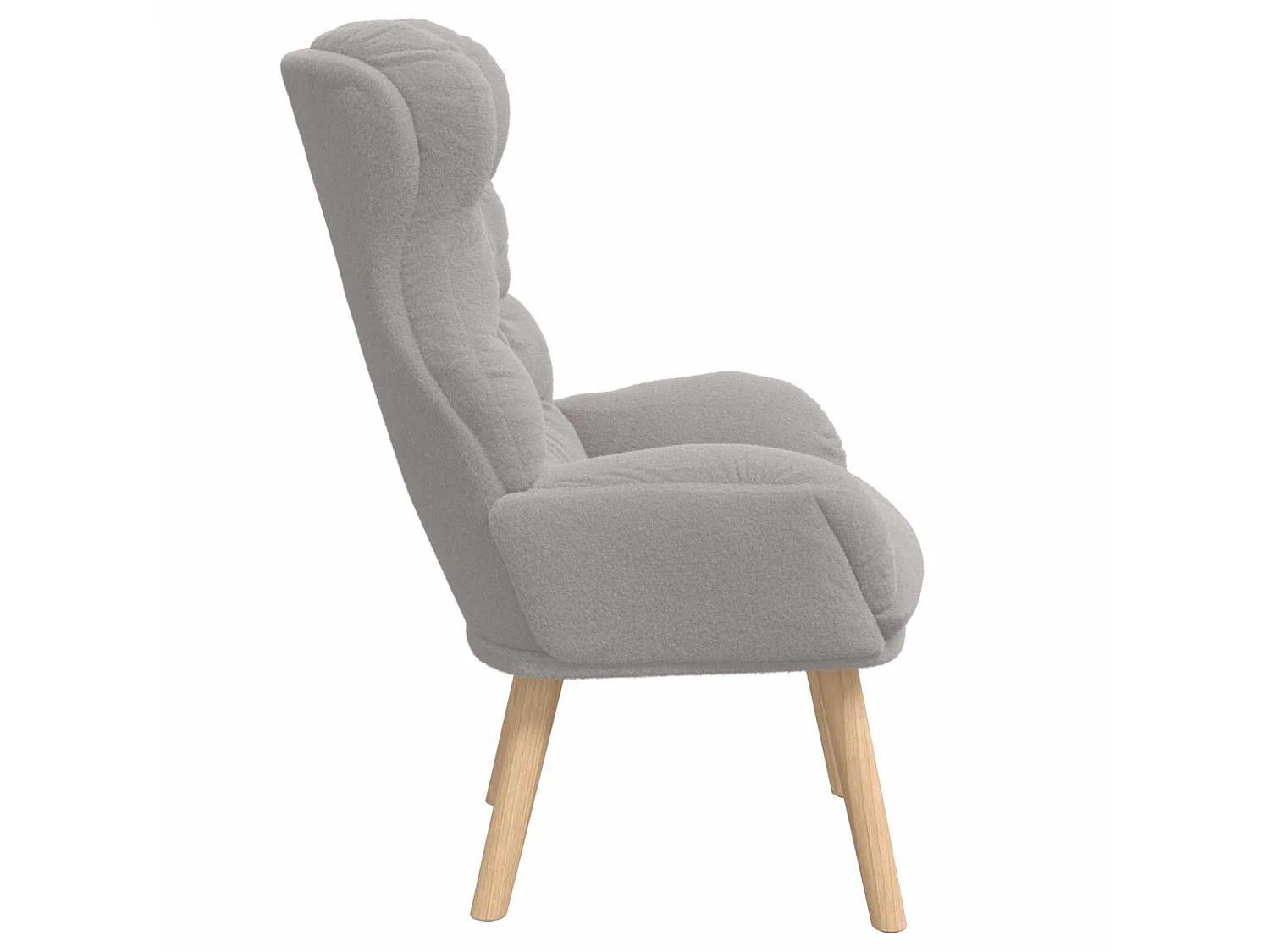 Sessel Hellgrau 69 x 74 x 93 cm Sherpa-Stoff