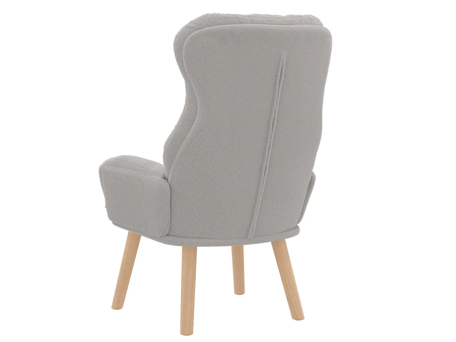 Sessel Hellgrau 69 x 74 x 93 cm Sherpa-Stoff