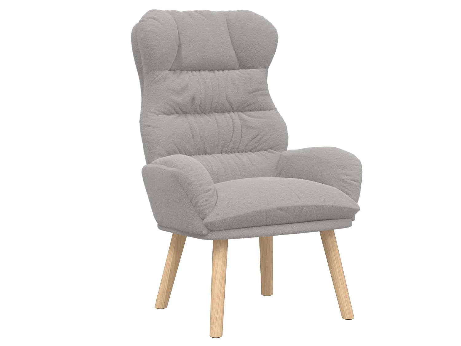Sessel Hellgrau 69 x 74 x 93 cm Sherpa-Stoff