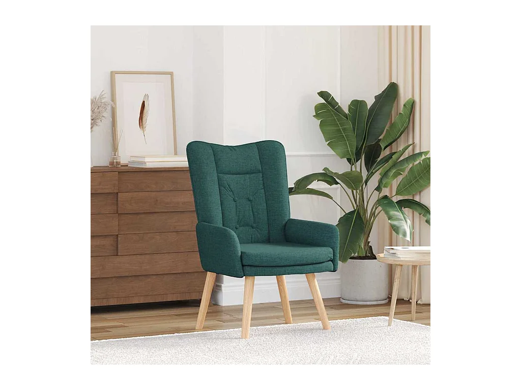 Fauteuil relaxant Vert foncé 63 x 67 x 94 cm tissu