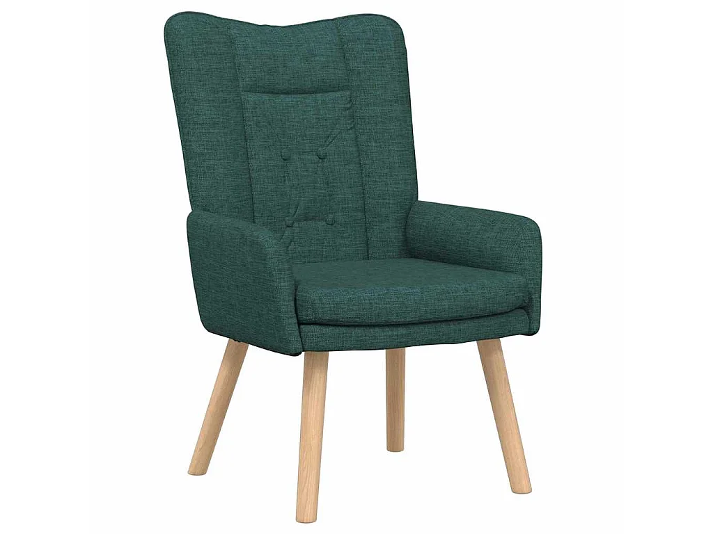 fauteuil Vert foncé 63 x 67 x 94 cm Tissu et contreplaqué