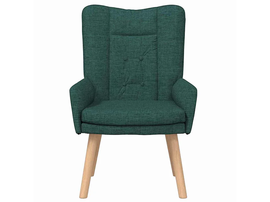 fauteuil Vert foncé 63 x 67 x 94 cm Tissu et contreplaqué