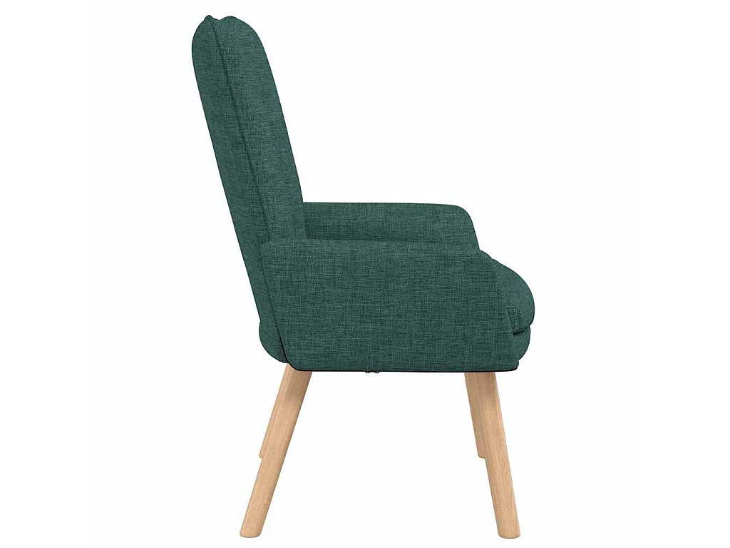 fauteuil Vert foncé 63 x 67 x 94 cm Tissu et contreplaqué