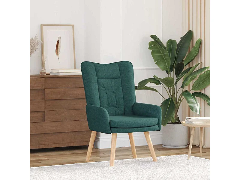 Fauteuil Donkergroen 63 x 67 x 94 cm Sherpa Stof