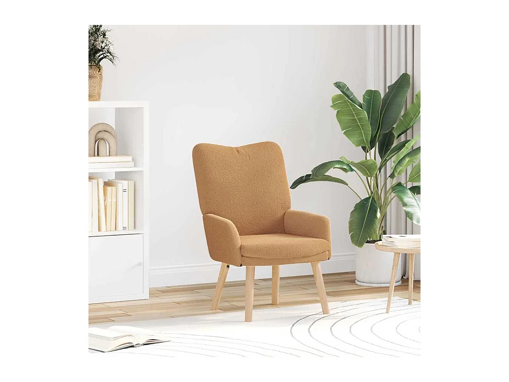 Fauteuil relaxant Beige 63 x 67 x 94 cm tissu
