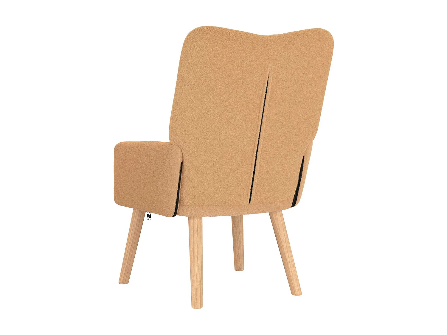 Sessel Beige 63 x 67 x 94 cm Polyester und Sperrholz