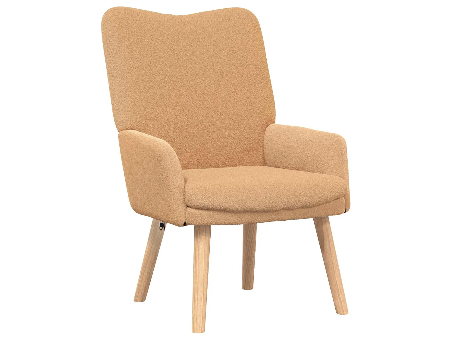fauteuil Beige 63 x 67 x 94 cm Polyester et contreplaqué