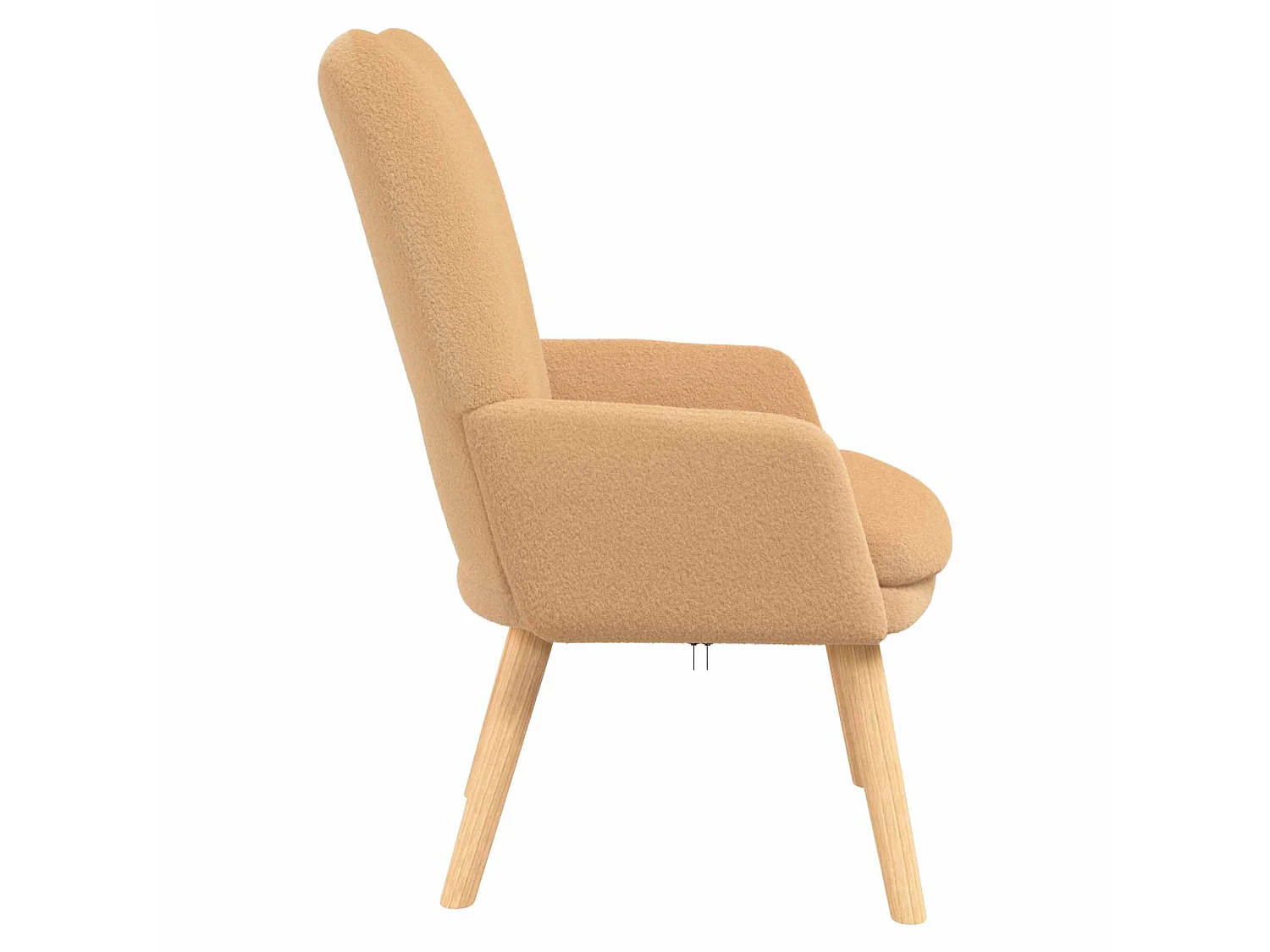 fauteuil Beige 63 x 67 x 94 cm Polyester et contreplaqué