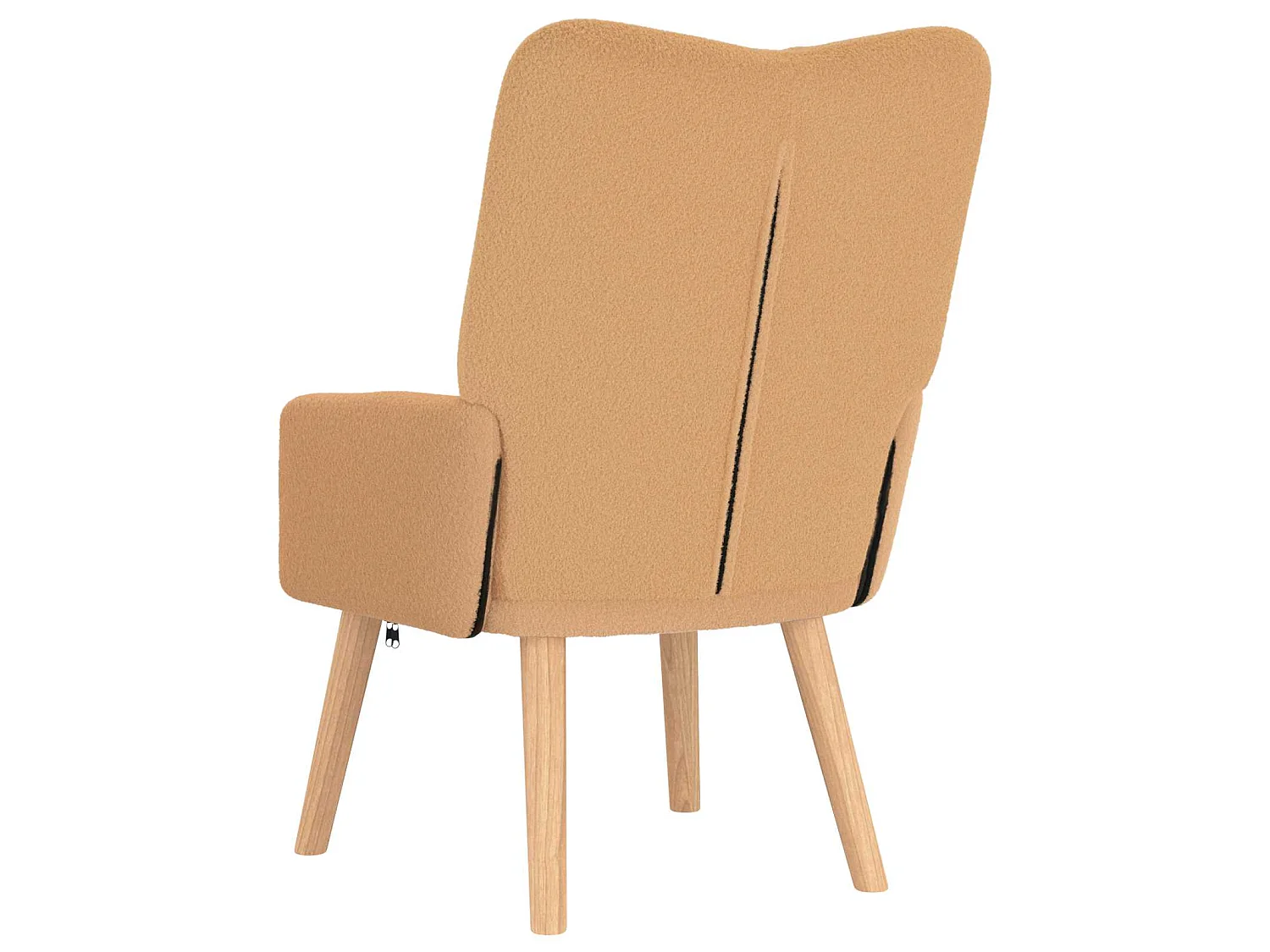 fauteuil Beige 63 x 67 x 94 cm Polyester et contreplaqué