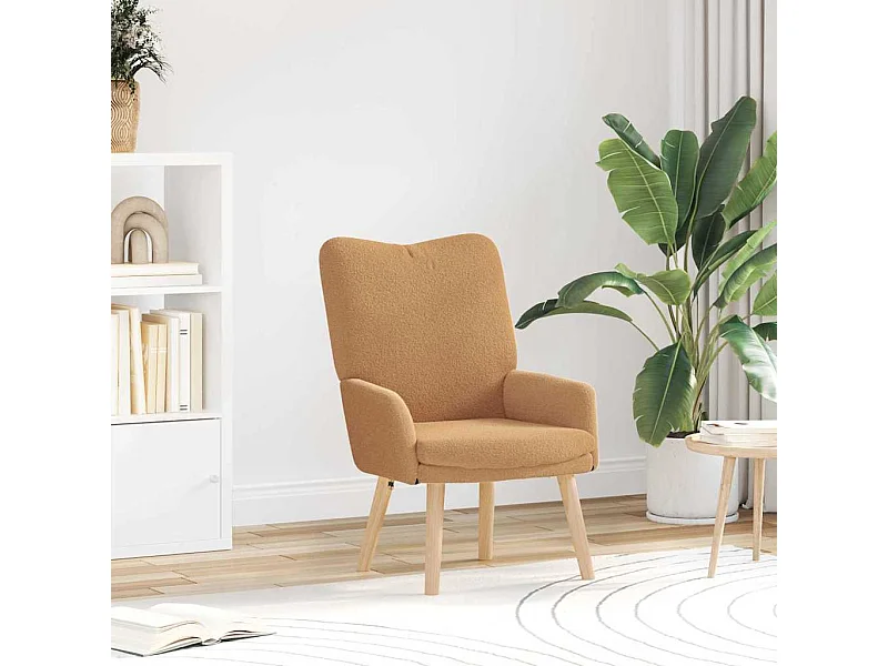 Entspannungsstuhl Beige 63 x 67 x 94 cm Stoff