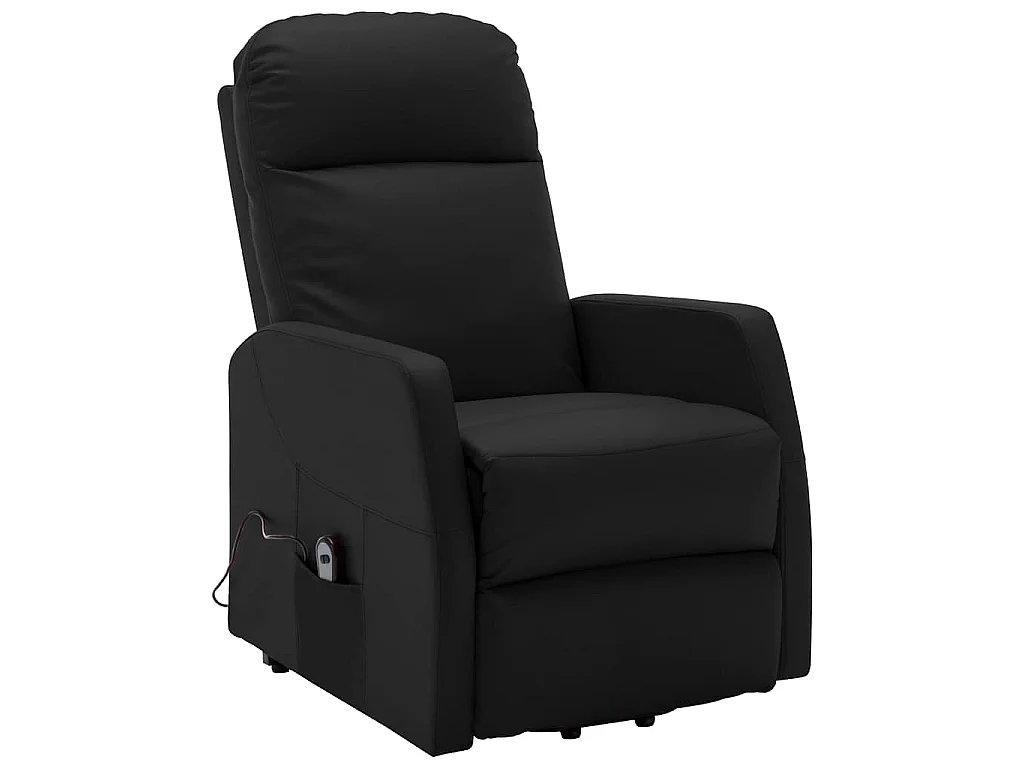 Sillón elevable cuero sintético negro