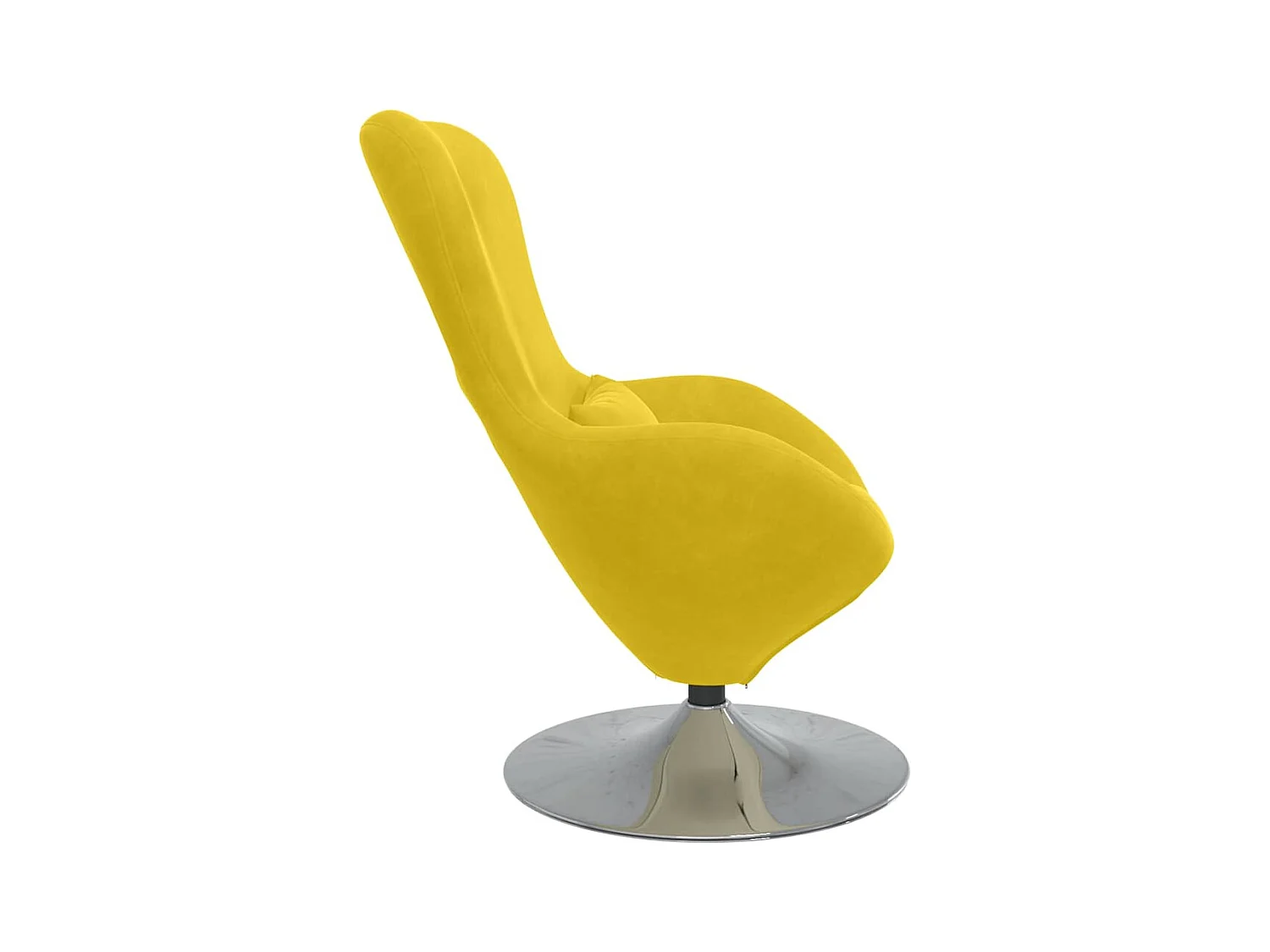 Fauteuil œuf Jaune 63 x 73 x 90 cm Velours