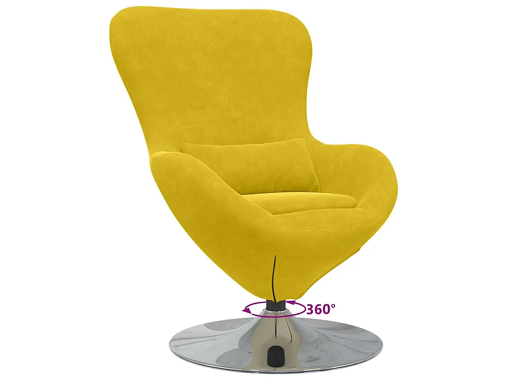 Poltrona uovo Giallo Velluto