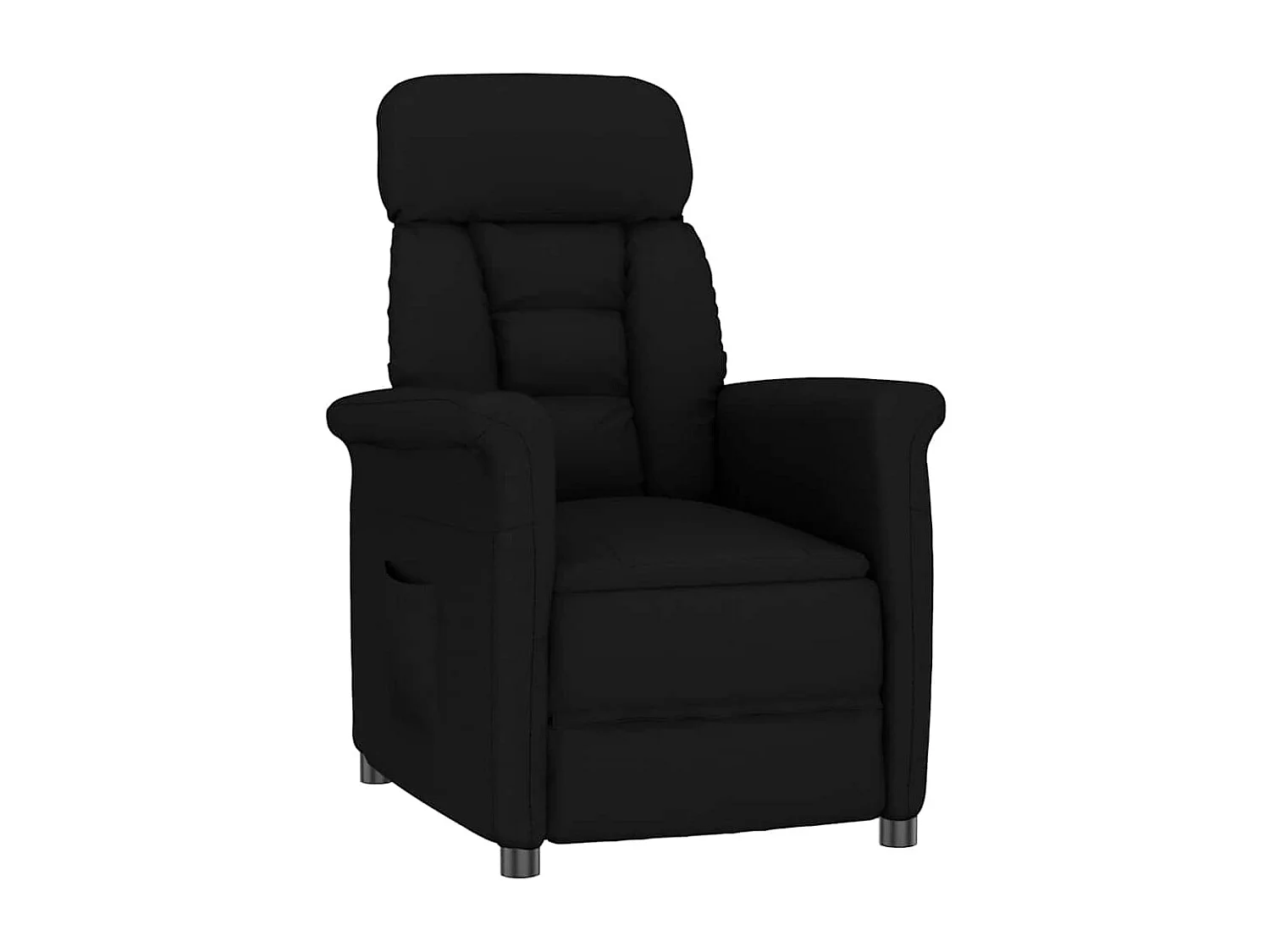 Recliner Stuhl Schwarz Schwarz 70.5 x 96.5 x 95 cm Kunstleder