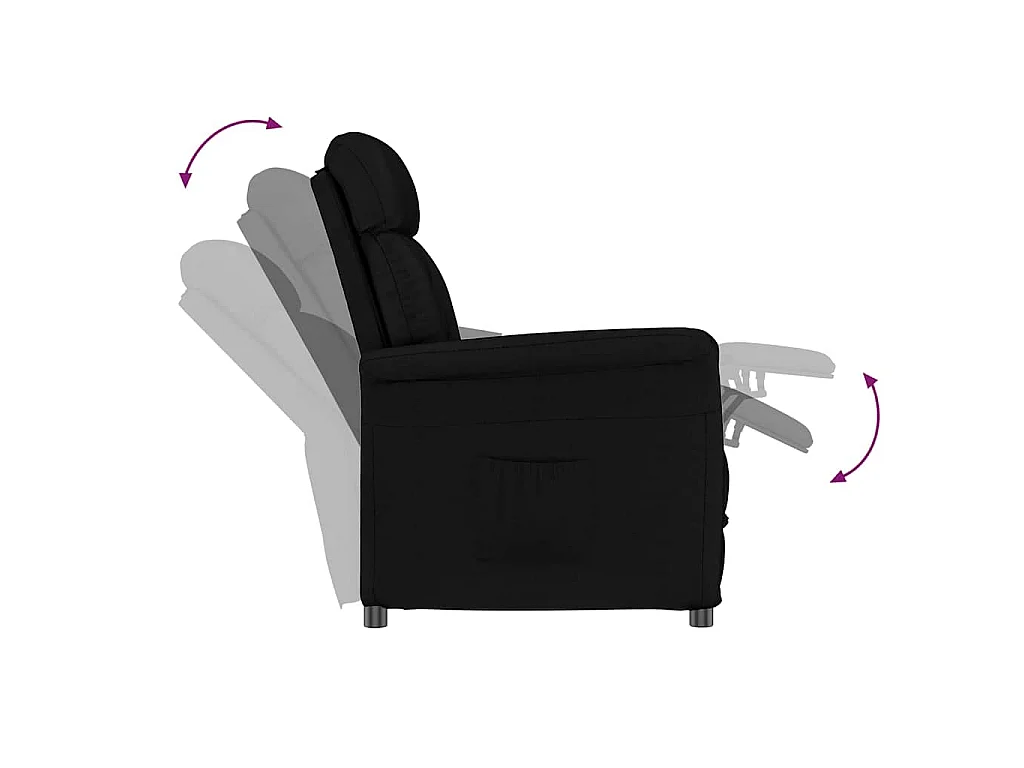 poltrona Nero Microfibra