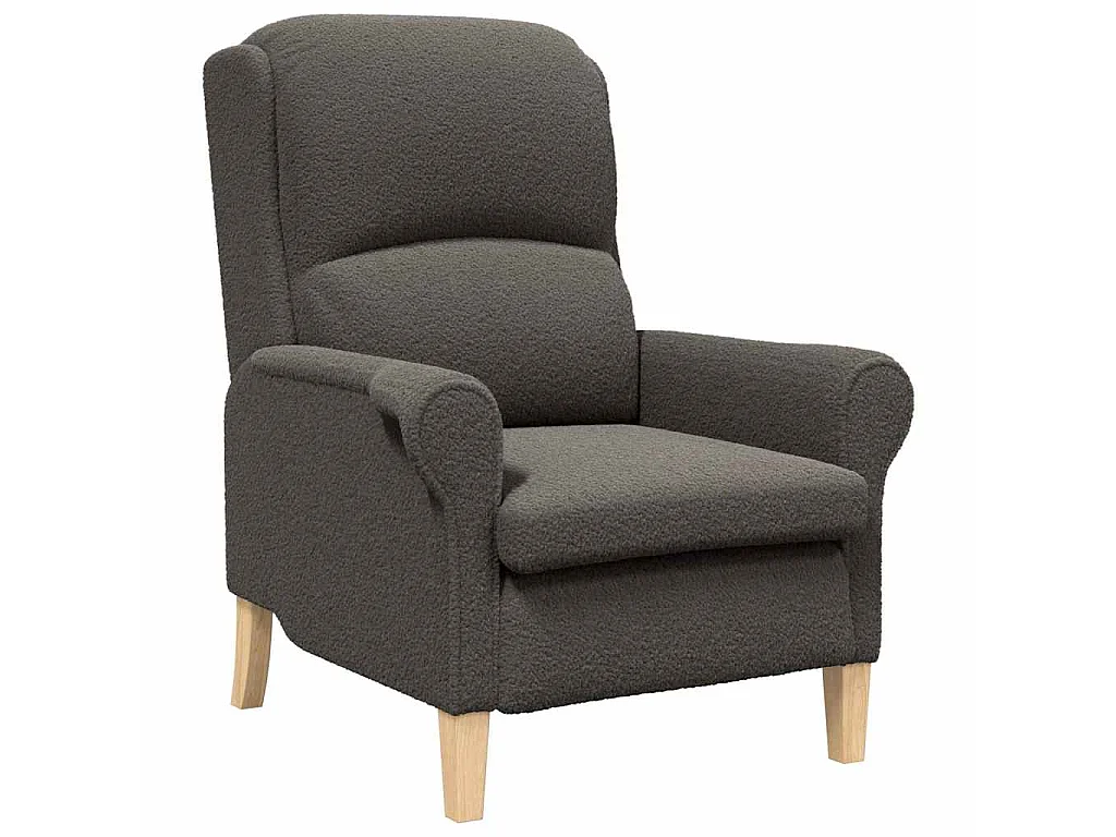 fauteuil Gris foncé Tissu en Sherpa doux