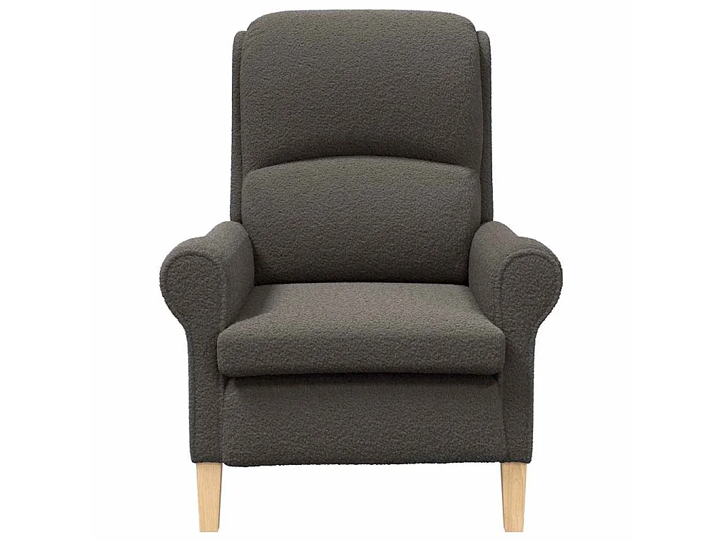 fauteuil Gris foncé Tissu en Sherpa doux