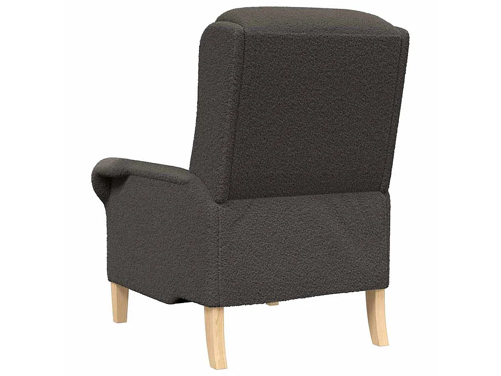 fauteuil Gris foncé Tissu en Sherpa doux