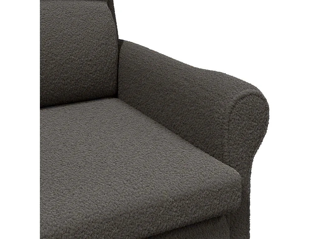 fauteuil Gris foncé Tissu en Sherpa doux
