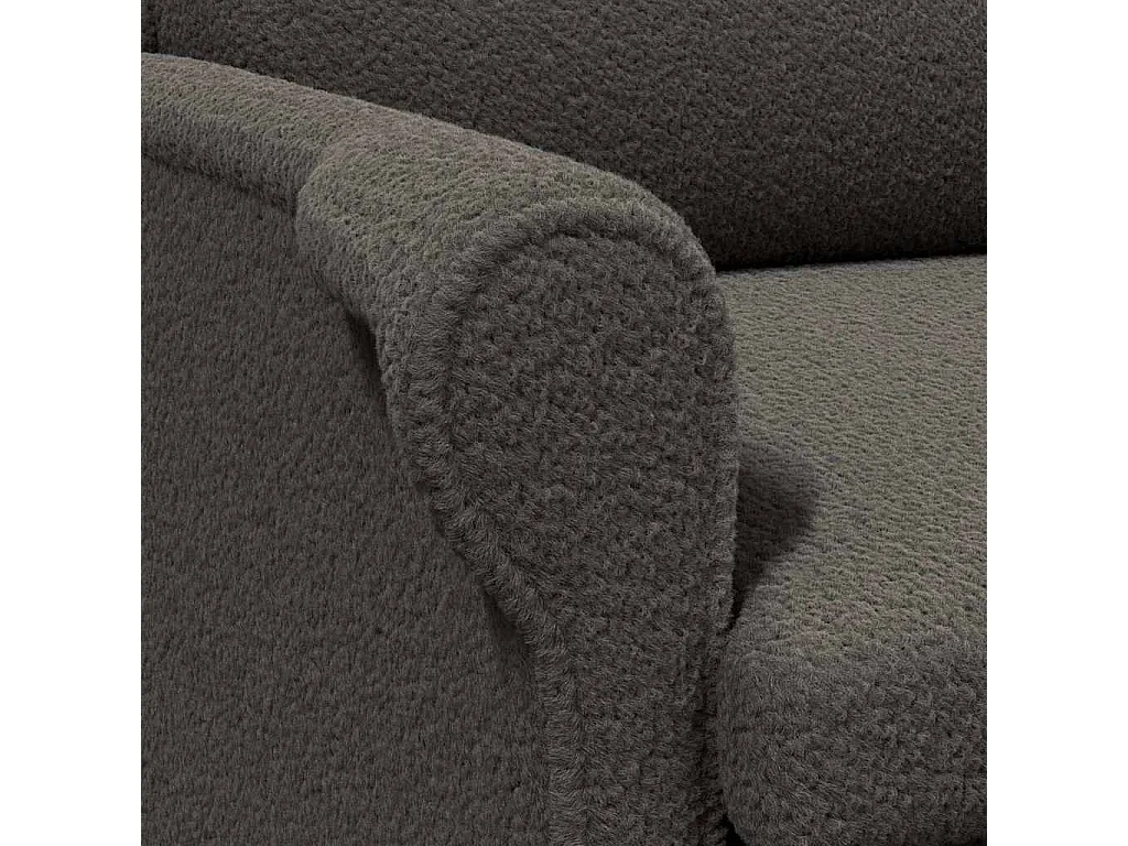 fauteuil Gris foncé Tissu en Sherpa doux