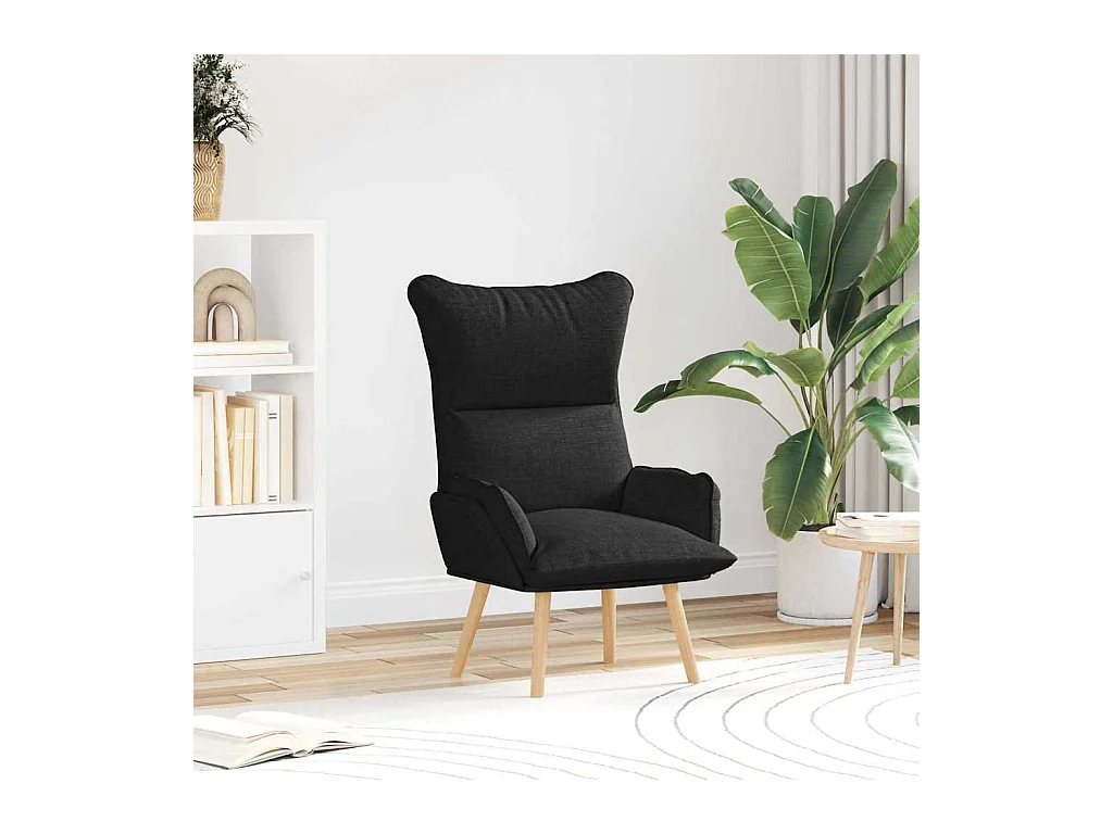 Fauteuil relaxant Noir 69 x 74 x 93 cm tissu