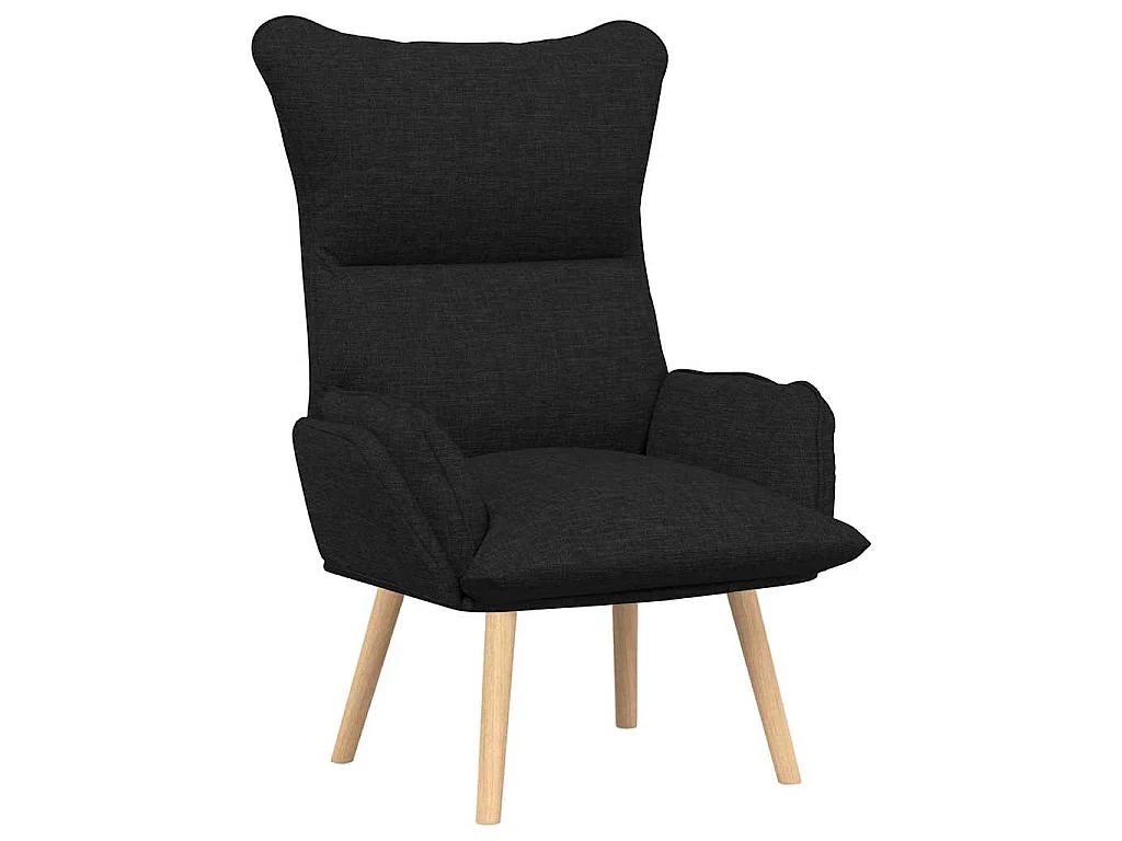 fauteuil Noir 69 x 74 x 93 cm Tissu et Contreplaqué