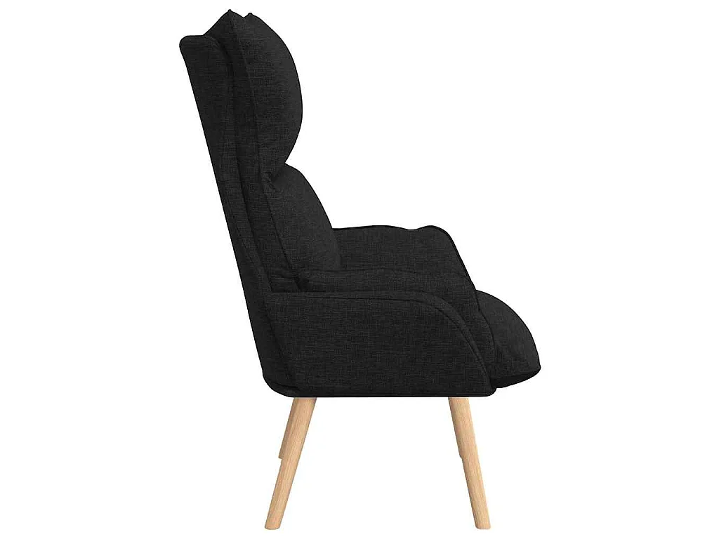 fauteuil Noir 69 x 74 x 93 cm Tissu et Contreplaqué