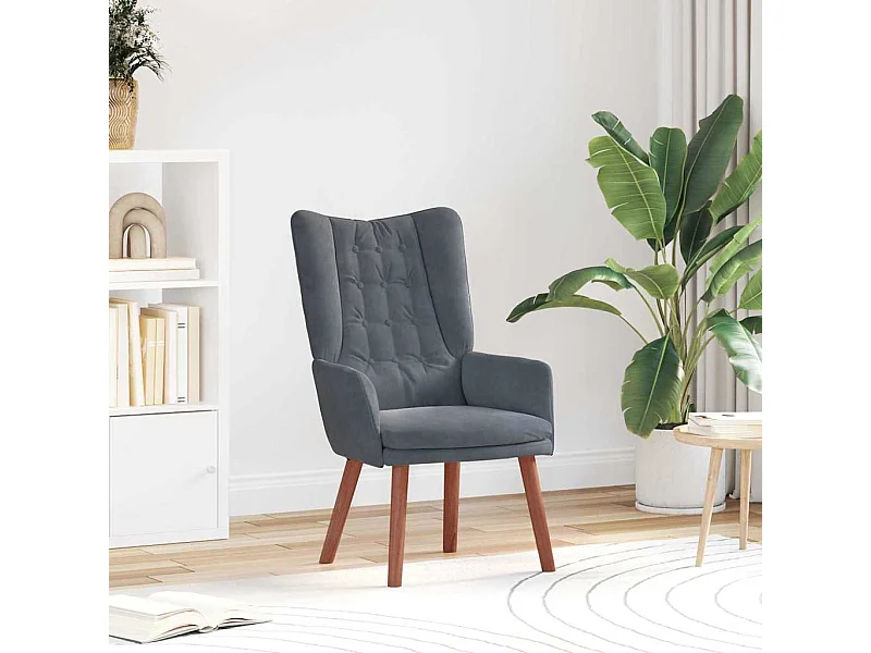 Fauteuil relaxant Gris foncé 63 x 67 x 94 cm Velours