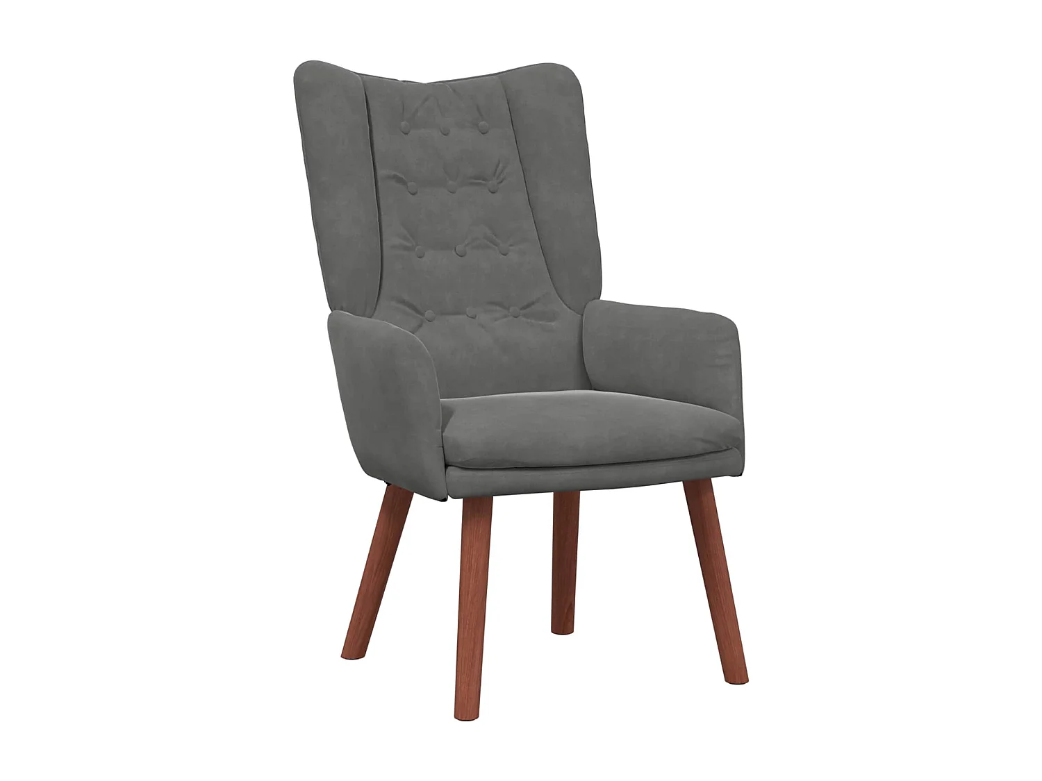 fauteuil Gris foncé 63 x 67 x 94 cm Velours