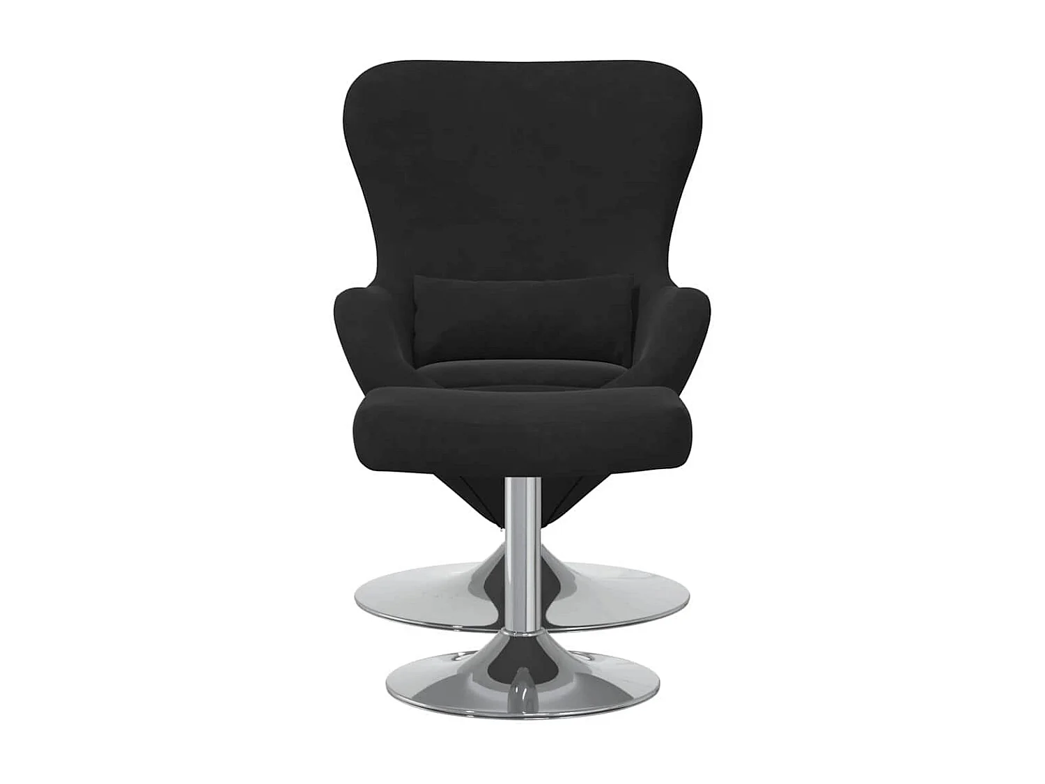 Eierstuhl mit Fußhocker Schwarz 63 x 73 x 90 cm Samt