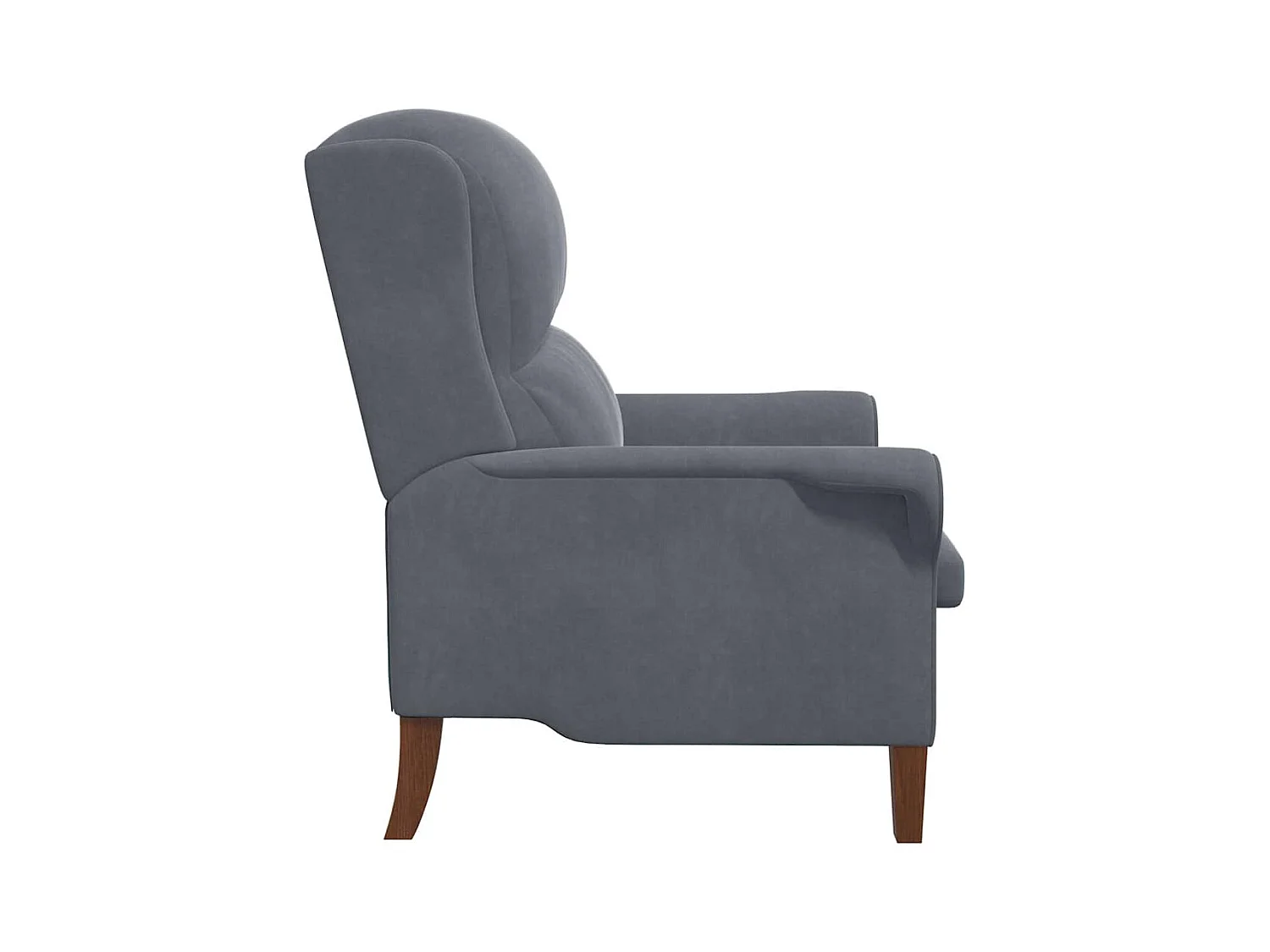 fauteuil Gris foncé 76 x 94 x 102 cm Velours