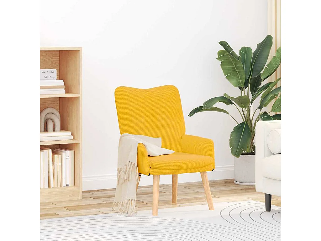 Fauteuil relaxant Jaune clair 63 x 67 x 94 cm tissu