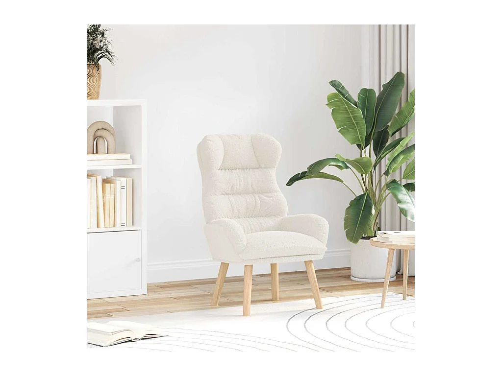 Fauteuil relaxant Crème 69 x 74 x 93 cm tissu